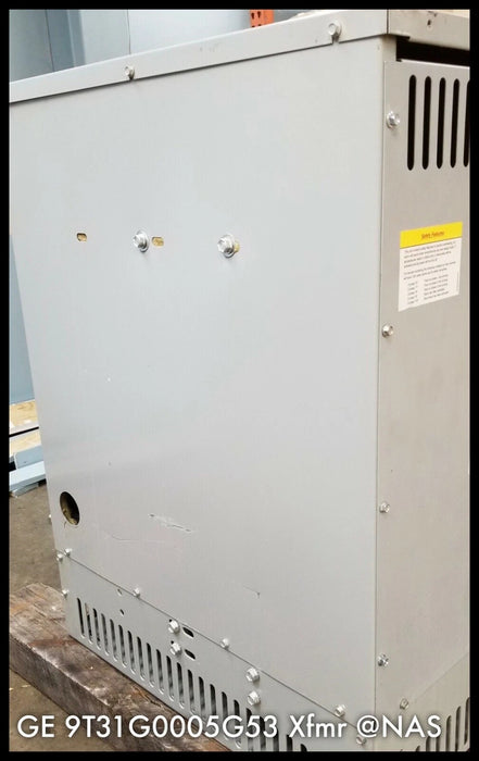 GE 9T31G0005G53 112.5kVA K-Factor Transformer - 480V-208/120Y Primary Switch