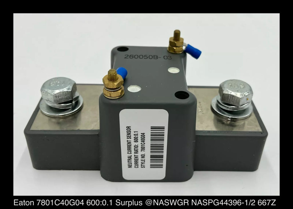 Cutler-Hammer 7801C40G04 600:0.1 Neutral Current Sensor - Surplus