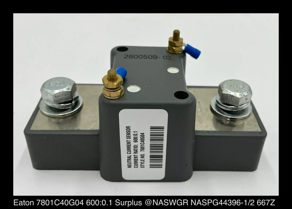 Cutler-Hammer 7801C40G04 600:0.1 Neutral Current Sensor - Surplus
