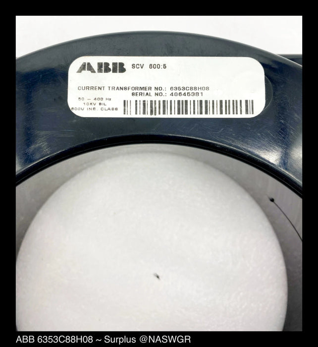 ABB SCV, 6353C88H08 Current Transformer - 600:5 Amp