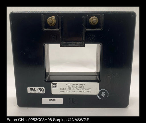 Eaton 9253C03H08 Neutral Sensor - 1200:1 Amp