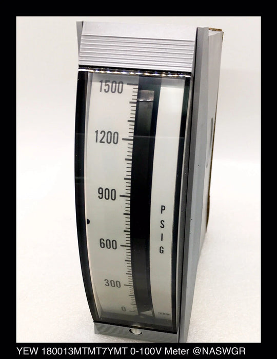 YEW 180013MTMT7YMT - 4" Vertical Panel Meter - 0-100V, DC - 0-1500 PSIG Scale