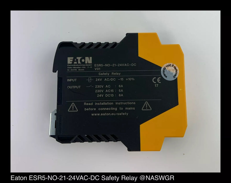 Eaton ESR5-NO-21-24VAC-DC Safety Relay - Unused Surplus