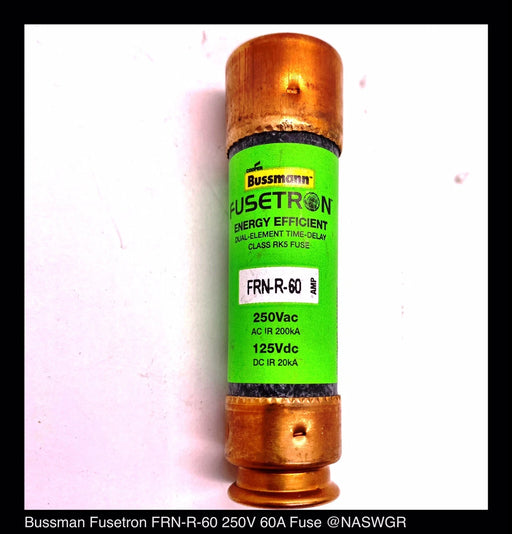 Lot of 8 - Eaton Bussman FRN-R-60, RK5 Fusetron® 60Amp Fuse - Unused Surplus