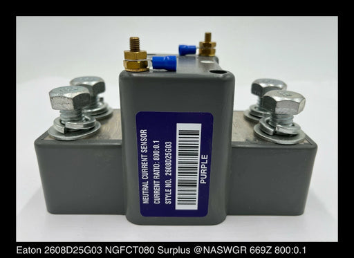 Eaton NGFCT080 Neutral Current Sensor 800:0.1 - Surplus - S# 2608D25G03