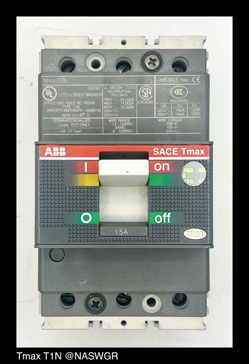 ABB Tmax T1N Molded Case Circuit Breaker - 15 Amp