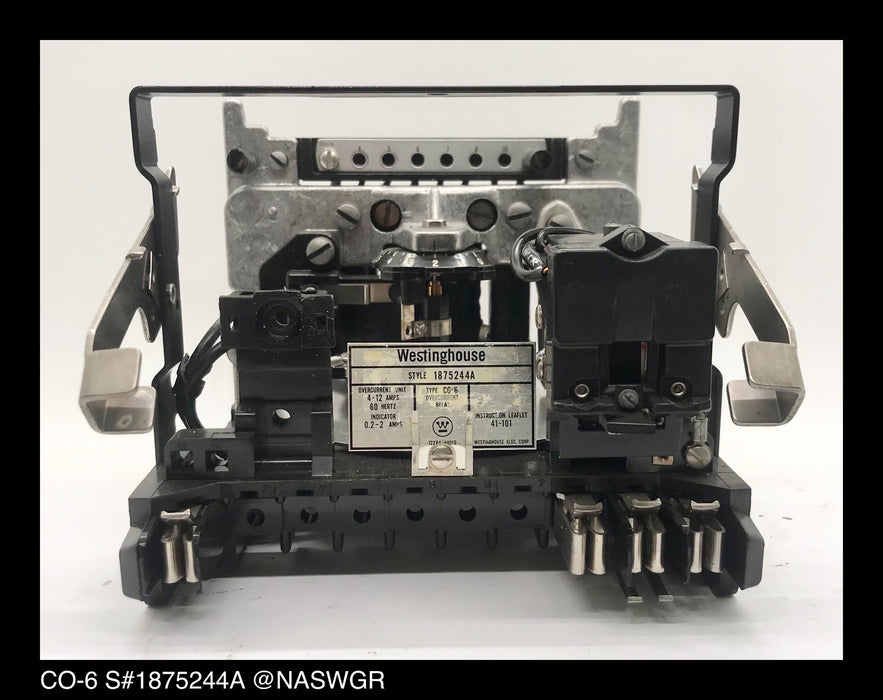 Westinghouse CO-6, 1875244A Overcurrent Relay - 4/12 Amp