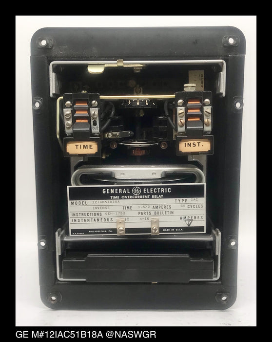 GE 12IAC51B18A Overcurrent Relay - 0.5/2 Amp