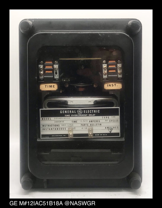 GE 12IAC51B18A Overcurrent Relay - 0.5/2 Amp