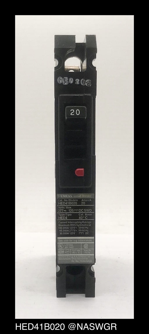 Siemens HED41B020 Molded Case Circuit Breaker ~ 20 Amp