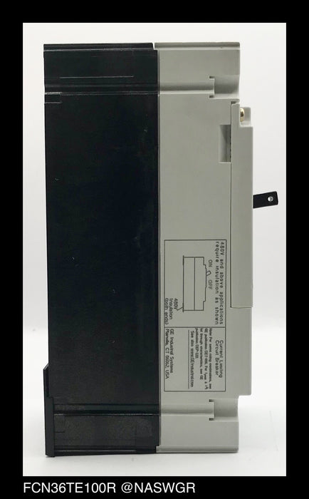 GE Record Plus FCN36TE100R Circuit Breaker ~ 100 Amp