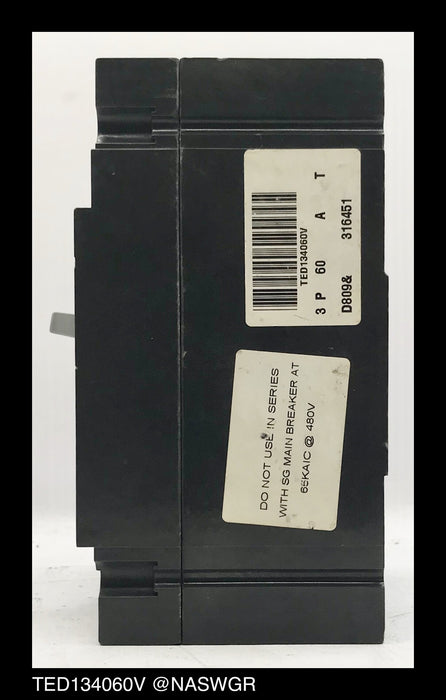 General Electric TED134060V Molded Case Circuit Breaker - 60 Amp