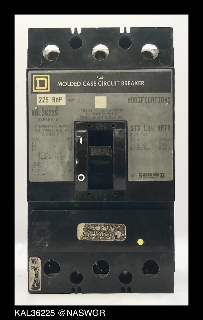 Square D KAL36225 Molded Case Circuit Breaker - 225 Amp