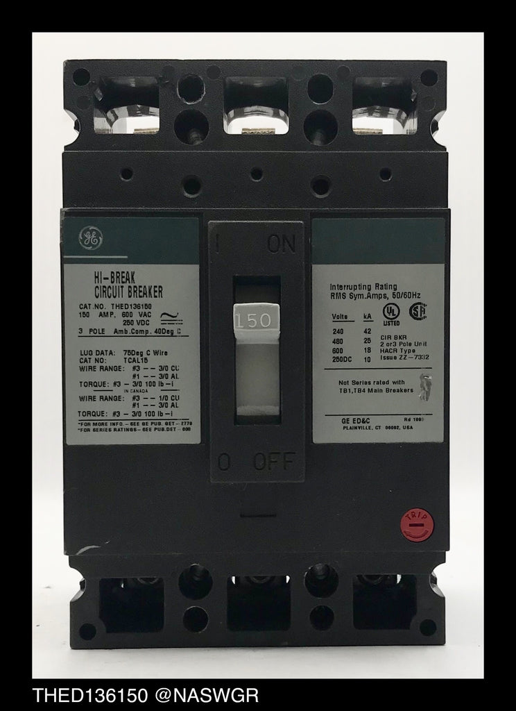 General Electric THED136150 Molded Case Circuit Breaker - 150 Amp