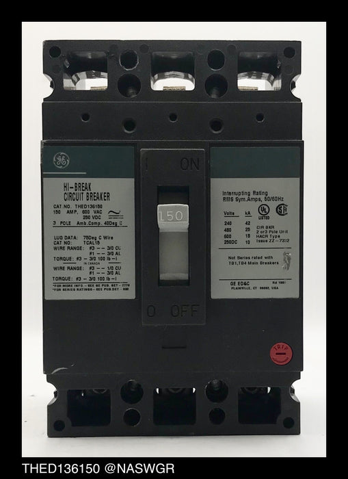 General Electric THED136150 Molded Case Circuit Breaker - 150 Amp