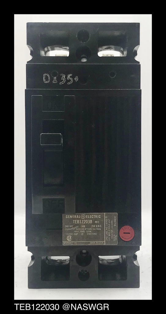 General Electric TEB122030 Molded Case Circuit Breaker - 30 Amp