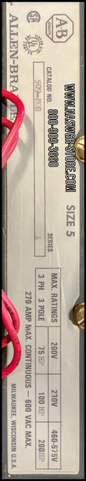 Allen Bradley 2100 Series Size 5 65" Fusible Combination Bucket