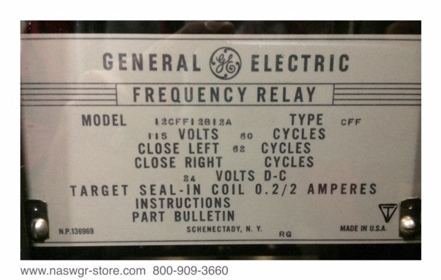 12CFF12B12A ~ GE 12CFF12B12A Frequency Relay