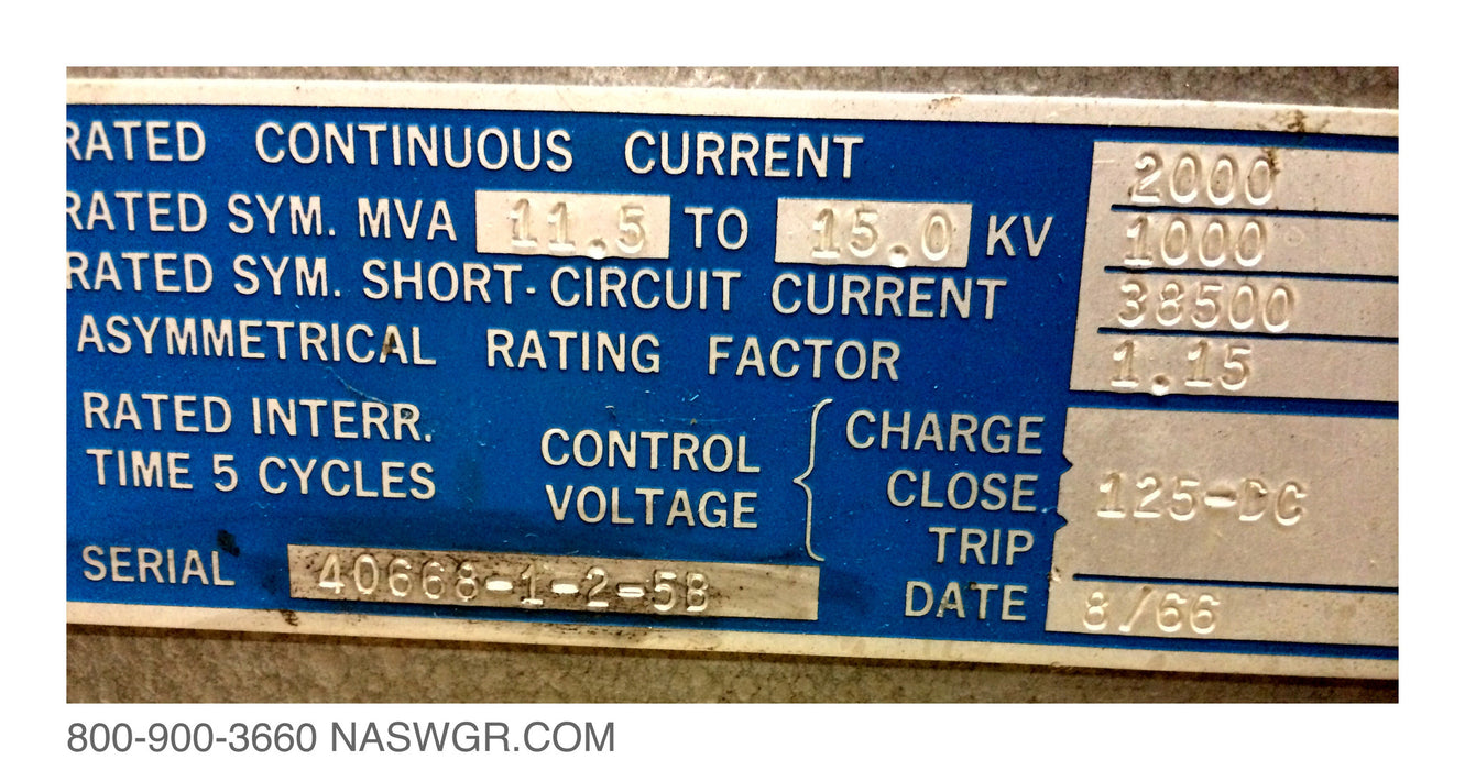 ITE 15HK1000 Circuit Breaker (E/O,D/O) - 2000 Amp
