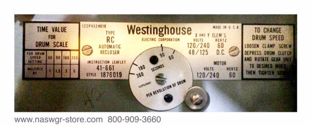 1876019 ~ Westinghouse 1876019 Automatic Closer Relay