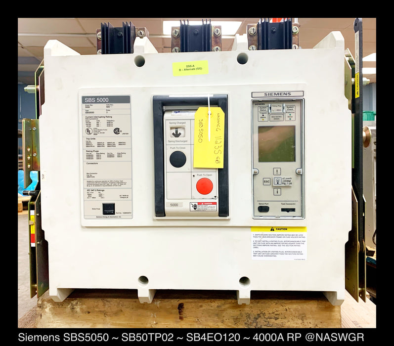 Siemens SBS 5000 Encased Systems Breaker ~ 4000 Amp