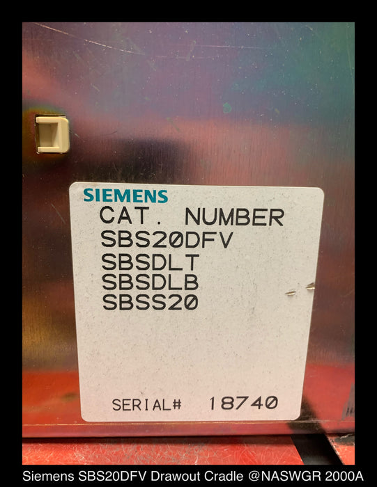 Siemens SBS20DFV Drawout Cradle - 2000 amp
