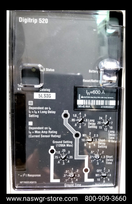Eaton Magnum SB SBSC08 Circuit Breaker (M/O,D/O) - 600 Amp - Unused
