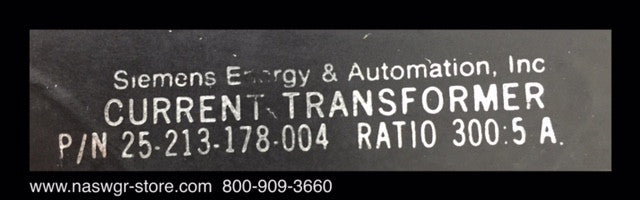Siemens 25-213-178-004 Current Transformer ~ 300:5