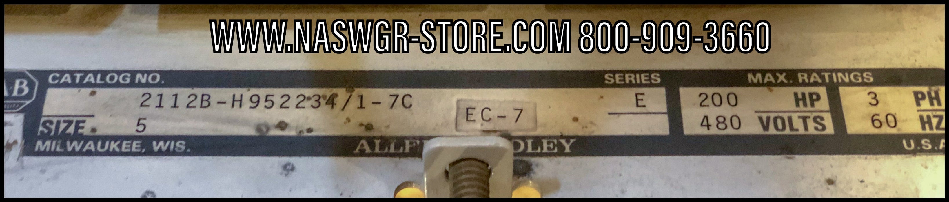Allen Bradley 2100 Series Size 5 65" Fusible Combination Bucket