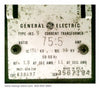 GE 639X87 Current Transformer ~ Ratio: 75:5