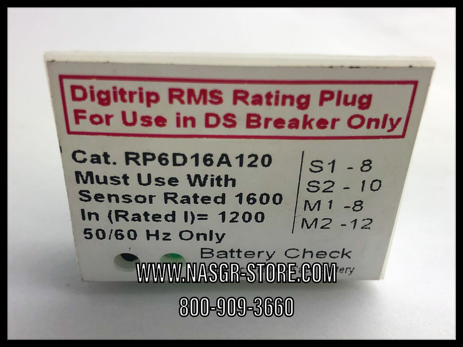 Eaton/ Cutler-Hammer RP6A16A120 Retro Rating Plug