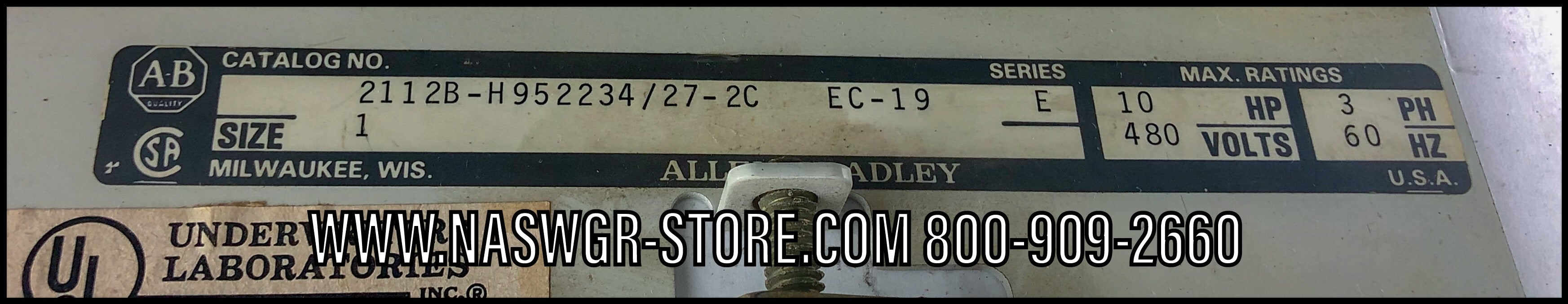 Allen Bradley 2100 Series Size 1 Fusible 12" Combination Bucket