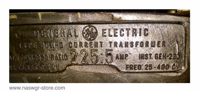 750X12620 ~ GE 750X12620 Current Transformer ~ Type: JCH-0 ~ Ratio: 225:5