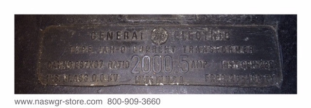 837X67 ~ GE 837X67 Current Transformer ~ Ratio: 2000:5