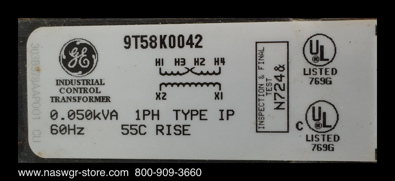 GE 9T58K0042 Industrial Control Transformer