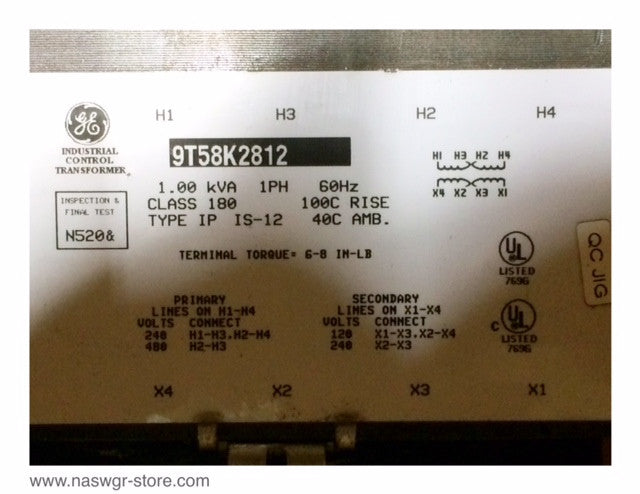 9T58K2812 ~ Unused Surplus in Box GE 9T58K2812 Core & Coil Transformer