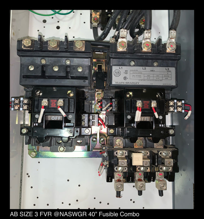 Allen Bradley 2100 Series Size 3 FVR 40" MCC Fusible Combination Bucket