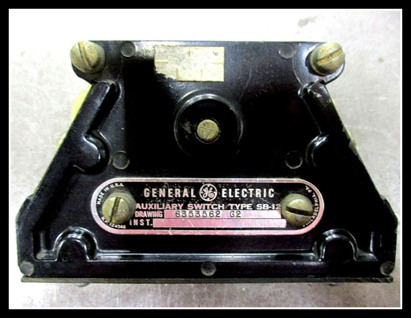 General Electric 6353562G2 SB-12 Auxiliary Switch