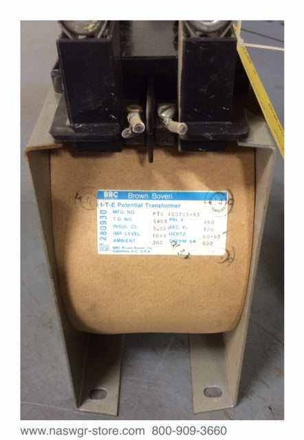 ITE / Brown Boveri 400765-K3 Potential Transformer ~ Type PT6