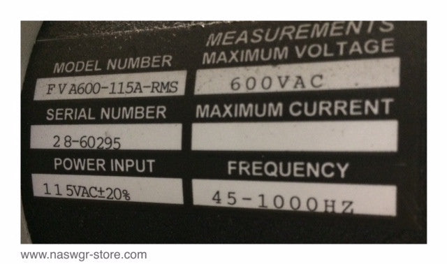 FVA600-115A-RMS ~ Electro Industries FVA600-115A-RMS Single Phase Digital Switchboard Monitor