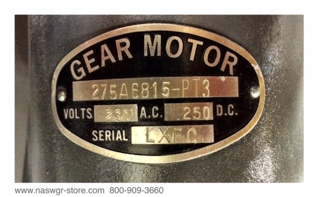 275A6815-PT3 ~ GE 275A6815PT3 Gear Motor