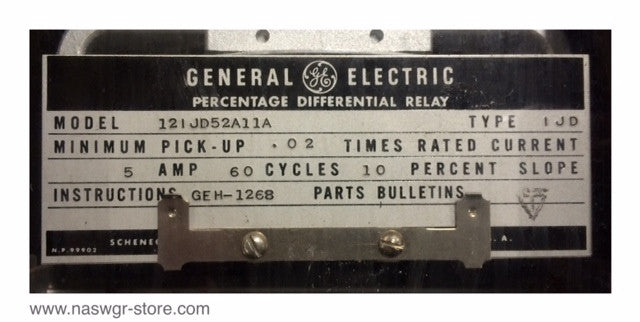 12IJD52A11A ~ GE 12IJD52A11A Percentage Differential Relay