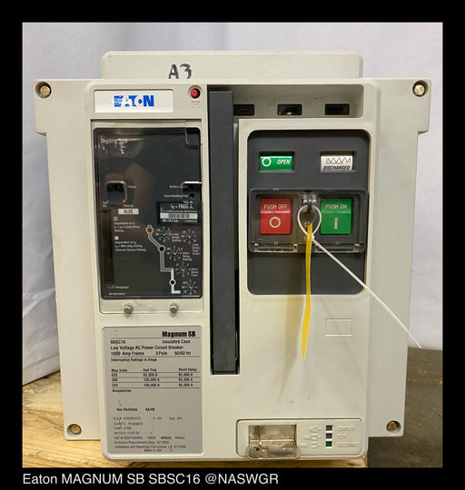 Eaton Magnum SB SBSC16 Circuit Breaker (M/O,D/O) - 1600 Amp
