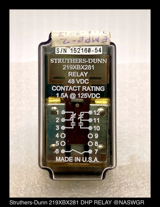Struthers-Dunn 219XBX281 DHP Relay 48VDC - Unused Surplus