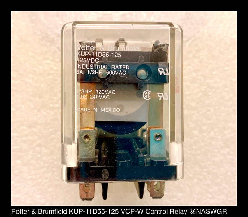 Potter & Brumfield KUP-11D55-125 VCP-W Control Relay