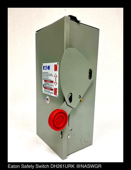 Eaton DH261URK Heavy Duty Safety Switch - 30A/600V/2P/N3R - Unused