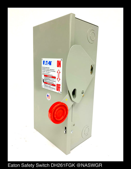 Eaton DH261FGK Heavy Duty Safety Switch - 30A/600V/2P/N1 - Unused