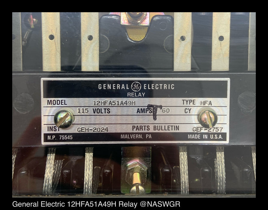 General Electric 12HFA51A49H Relay