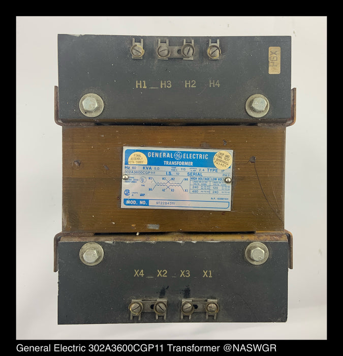 General Electric 9T22B4311 IP 5.0 KVA Dry Type Control Transformer