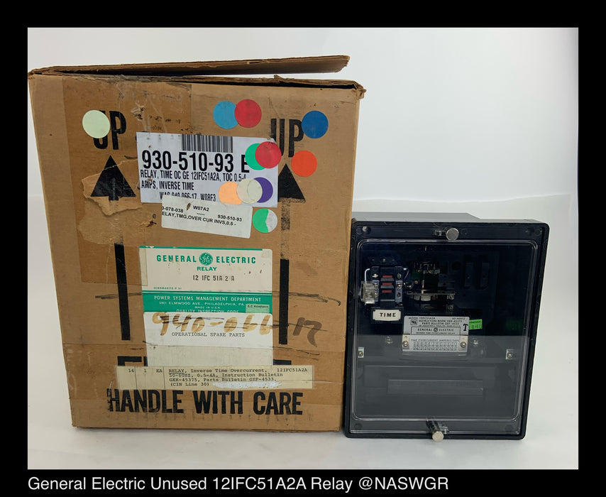 GE 12IFC51A2A Overcurrent Relay - 0.5/4 Amp - Unused Surplus